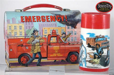 Vintage Emergency Metal Dome Lunch Box No Thermos 1977